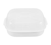 DECHOUS Microwave Steamer for Vegetables and Fish Large Capacity Transparent Cooking Container with Lid and Tray Food-grade High-temperature Resistant Steaming Pot for Healthy Flavor