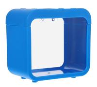 DECHOUS Mini Plastic Fish Tank Battery Light Compact Incubation Aquarium for Betta Shrimp Guppy Desktop Ornament Aquatic Plants