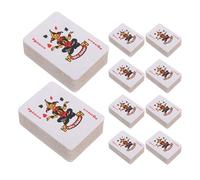 DECHOUS Mini Playing Cards Deck Portable Paper Poker Set 10 Sets | 2.1 X 1.5 Inch Size, Compact Party Favours, Easy to Learn, Suitable for Dollhouse