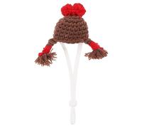 DECHOUS Miniature Knitted Hat for for Hamsters Mice and Chinchillas Photo Prop for Christmas Parties Family Portraits
