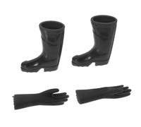 DECHOUS Miniature Rain Boots and Gloves Model for Doll House Decorations Rain Shoe Decorations for Doll House Ornaments