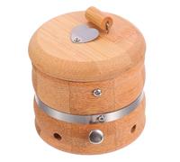 DECHOUS Moxibustion Pot Bamboo Portable Moxa Box Brown Dehumidifying Easy to Use for Moxa Cone Burning and Body Scraping