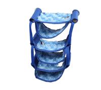 DECHOUS Multi-layer Pet Hammock for Hamster and Squirrel, Blue Plush Warm Hanging Bed Providing A Comfortable and Safe Resting Place for Small Animals in Cage