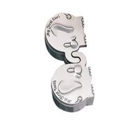 DECHOUS My First Curl and Tooth Keepsake Box, Elephant Shape Zinc Alloy 1 Pair Newborn Keepsake Box for Long-Term Storage