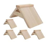 DECHOUS Natural Wooden Bird Stand 5Pcs Solid Perches for Pigeons and Parrots Safe Roosting Bars for Cage and Coop