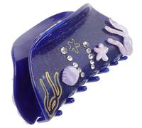 DECHOUS Ocean Blue Acrylic Hair Claw Clip Large Jaw Clip for Thick Hair Half-round Octopus Style Decorative Sea-themed for Women
