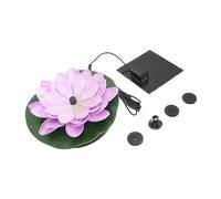 DECHOUS Outdoor Solar Water Fountain Floating Solar Pond Fountain Water Lily Design 7v 1.2w Purple Color for Garden and Patio Decoration