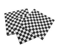 DECHOUS Paper Napkins Guest Towels 100pcs Classic Black and White Checkered Disposable Beverage Napkins Quick Absorption Lightweight for Wedding Party and Birthday Decorations