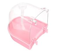 DECHOUS Parrot Bath Tub Bird Shower Box Naturally Cleans Fur Increases Activity Level Plastic Indoor Bird Bath for Budgie and Parrot