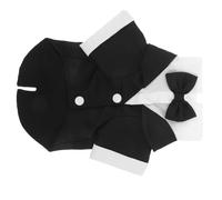 DECHOUS Pet Tuxedo for Small Dogs Prince Bow Tie Costume Formal Wear for Wedding Christmas Halloween Party