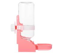 DECHOUS Pet Water Feeder Bottle for Small Animals, Hamster Water Dispenser with Plastic Sturdy Construction, Pink Rabbit and Guinea Pig Drinking Bottle for Cats and Dogs