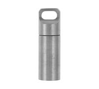 DECHOUS Pill Organizer Keychain 304 Stainless Steel Waterproof Mini Capsule Case Portable Sealed Container for Outdoor Camping Survival Storage