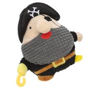 DECHOUS Pirate Captain Dog Plush with Sound Interactive Chew for Puppies and Dogs Bite-resistant Molar for Teeth Cleaning Safe Plush Material for Engaging Play and Boredom Relief