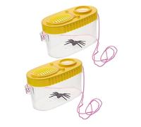 DECHOUS Plastic Insect Viewer for Boys and Girls 2pcs Magnifying Critter Boxes Lid Portable Bug Observation Containers for Science Learning