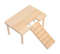 DECHOUS Platform to Promote Exercise and Mobility Providing Generous Space Wooden Small with Ladder Two-level Hamster Table Pet for and Similar-sized Animals