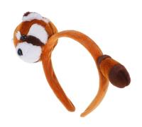 DECHOUS Plush Raccoon Headband Animal Ears Headband Spa Face Wash Hair Band Adult Yoga Hair Accessories
