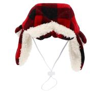 DECHOUS Plush Red Pet Beret Hat for Large Dogs and Cats, Comfortable Winter Warm Headwear, Decorative and Suitable for Outdoors, Soft and Stylish Dog Accessories