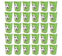 DECHOUS Popcorn Boxes with Lightweight Tear-resistant Paper Containers Football Pattern 30pcs Green for Party for Movie Night and Festival Snacks