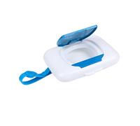 DECHOUS Portable Baby Wet Tissue Case Sturdy Plastic Outdoor Wet Wipes Dispenser with Secure Closure for Infant On-The-Go Blue