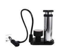 DECHOUS Portable Bike Tire Floor Pump Silver High Pressure Foot Activated Inflator for Mountain Road Motorcycles and Inflatable Balls Lightweight Metal Design