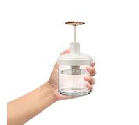 DECHOUS Portable Bubbler Manual Shower Gel Making Cup 5.5x3.2x10inch Fine Foams Deep Cleansing White Pp Abs for Outdoor Travel Facial Care