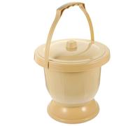 DECHOUS Portable Colour Bedpan Lid Plastic with Sealed and Urinal Brush, Easy to Move Potty Khaki Random Color for Travel and Home Use Adult Suitable for Elderly and Pregnant Women