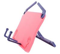 DECHOUS Portable Foldable Plastic Music Score Stand Adjustable Desktop Book Holder Tray with Page Clip for Piano Guitar Keyboard, Red Multifunctional Sheet Music and Cookbook Holder