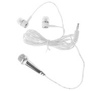 DECHOUS Portable Little Microphone for Singing with Compact Plastic Design, Easy to Operate Silver Mini Mic, for Live-streaming and Video Blogging