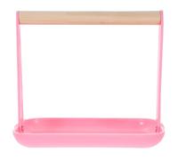 DECHOUS Portable Parrot Training Stand Wood Perch with Plastic Tray for Parakeets Conures Cockatiels Lovebirds Foot-friendly Bird Perch Stand for Balance and Claw Easy