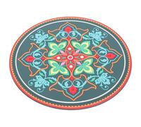 DECHOUS Portable PVC Sound Bowl Mat for Meditation Small Delicate Round Cushion Compatible with Crystal Bowls and Sound Lightweight Pad for Buddhist Singing