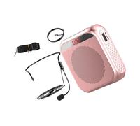 DECHOUS Portable Rechargeable Voice Amplifier Small Microphone LED Display Versatile Plastic Design for Tour Guiding and Teaching