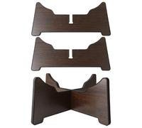 DECHOUS Portable Tongue Drum Stand 2pcs Rosewood Grain 10-inch Hand Pan Drum Display Rack Holder for Musical Instrument