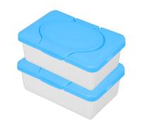 DECHOUS Portable Wipes Dispenser Wipe Container with Dustproof Lid 2 Pcs Multifunctional Use Keeps Clean and for Travel and Nursery