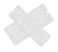 DECHOUS Quilting Templates 2Pcs Plastic Set with Stitching Guidelines for DIY Patchwork and Sewing Handwork Projects