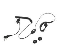 DECHOUS Radio Earpiece with Mic, Black Ear Hook Headset for Walkie Use | Plastic Alloy Build, Single-ear Awareness, Ptt Clip Support, K-pin Ports, Outdoor Work