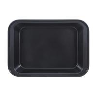DECHOUS Rectangular Carbon Steel Non-Stick Baking Tray for Oven Use Heavy Duty and Space-Saving Design for Meal Prepping and Baking Cakes Sturdy Black Steel