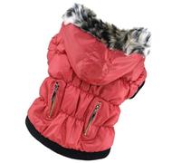 DECHOUS Red Waterproof Dog Coat for Winter with Polyester Material, Providing Protection during Bad Weather, Suitable for Puppies and Pet Dogs Adventuring in Jungle, Size S
