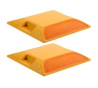 DECHOUS Reflective Driveway Markers Easy Installation 2pcs Made of Sturdy Plastic Yellow Road Reflectors Suitable for Parking Lots and Dock Safety