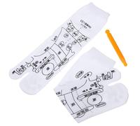 DECHOUS Reflexology Socks with Massage Stick Elastic Acupressure Foot Massage Socks Breathable Cotton and Resin Material Simple and Convenient Design Unisex