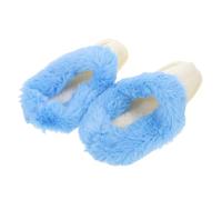 DECHOUS Removable Winter Clog Shoe Inserts with Plush Lining, Washable Insulated Insoles for Men and Women’S Indoor and Outdoor Use Size 40-41 Blue Fuzzy