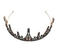 DECHOUS Retro Crown Bridal Tiara Headpiece Rhinestone Crystal Wedding Hair Jewelry for Bride Queen Costume Party Women Baroque Style