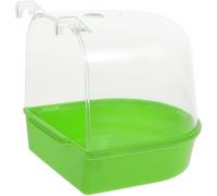 DECHOUS Reusable Parrot Shower Box with Smooth Edges Small Bird Bathtub Made of Sturdy Abs Material Ingenious Design Bird Cage Bathtub Accessory