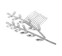 DECHOUS Rhinestone Wedding Hair Comb for Brides Silver Bridal Hair Accessories Side Comb with Sparkling Crystals Elegant Hairpiece for Chignon and French Twist Styles