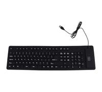 DECHOUS Roll up Silicone Keyboard Portable Foldable 109 Keys Silent USB Wired for Harsh Environment Use