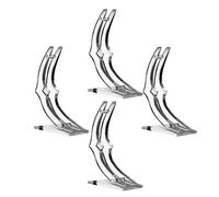 DECHOUS Rose for Home Decor 4pcs Acrylic Display Stand with Moon-shaped Base , Stem Holder Sturdy Structure Prevents Tipping and Valentine's Day for Artificial Flowers and Roses