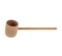 DECHOUS Rustic Bamboo Water Ladle with Long Handle, Multifunctional Scoop and Vegetable Washing Spoon for Kitchen and Bathroom Use, Simple and Elegant Design in Beige