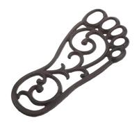 DECHOUS Rustic Vintage Cast Iron Stepping Mat Footprint Shape for Front Door Outdoor Use, Easy Cleaning and Mud Reduction, for Home Entrance and Villa Garden Path