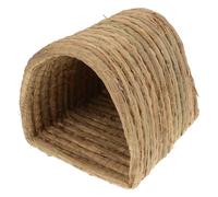 DECHOUS Semienclosed Chinchillas Coop Hamster Sleep Nest Nurturing Environment Low-maintenance Straw Woven Bed Green Resting Poultry Chicken Owners