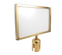 DECHOUS Sign Holder , for Stanchions Stainless Steel with Hole Diameter 65mm Easy Installation and Versatile Design , Stylish Golden Crowd Control Sign Display Holder for Airports