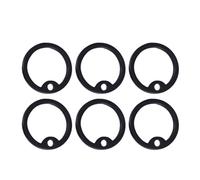 DECHOUS Silicone Dog Tag Silencers to Keep Tags Silent and Sturdy for Noise Reduction and Edge Protection 16pcs Round Black Pet Id Accessory
